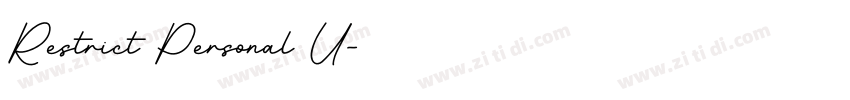 Restrict Personal U字体转换